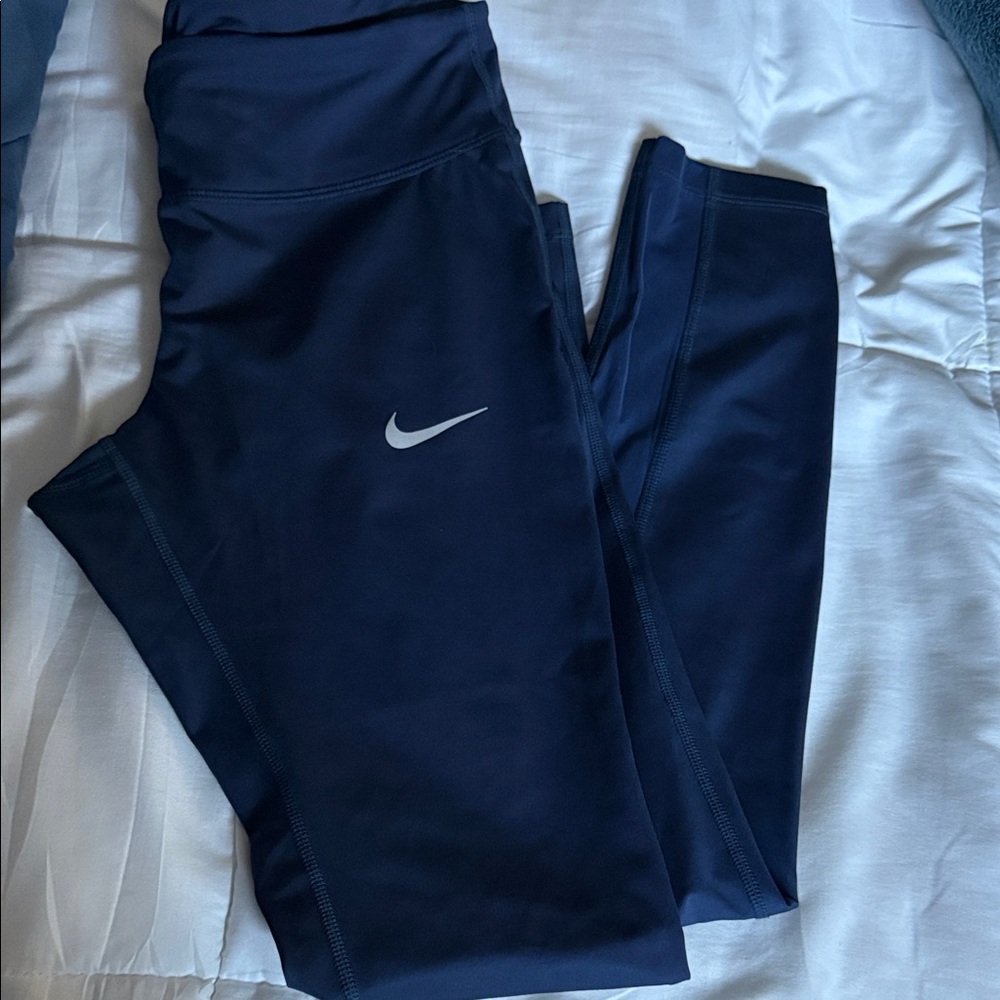 Nike Dri-Fit Dark Blue Leggings with mesh